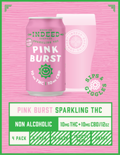 Load image into Gallery viewer, Pink Burst - 10mg THC/10mg CBD 12oz 4-packs