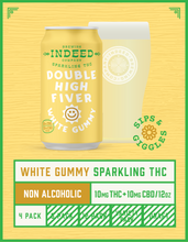 Load image into Gallery viewer, Double High Fiver White Gummy - 10mg THC/10mg CBD 12oz 4-packs
