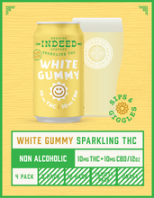 Load image into Gallery viewer, White Gummy - 10mg THC/10mg CBD 12oz 4-packs