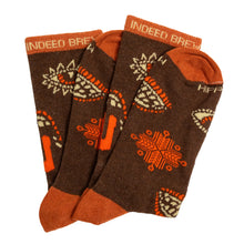 Load image into Gallery viewer, A pair of Hippy Feet Double Day Tripper Socks with designs on them.

