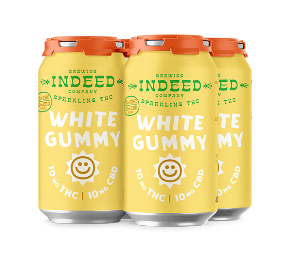 White Gummy - 10mg THC/10mg CBD 12oz 4-packs – Indeed Brewing Company